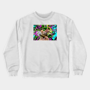 Chicken with chicks / Swiss Artwork Photography Crewneck Sweatshirt